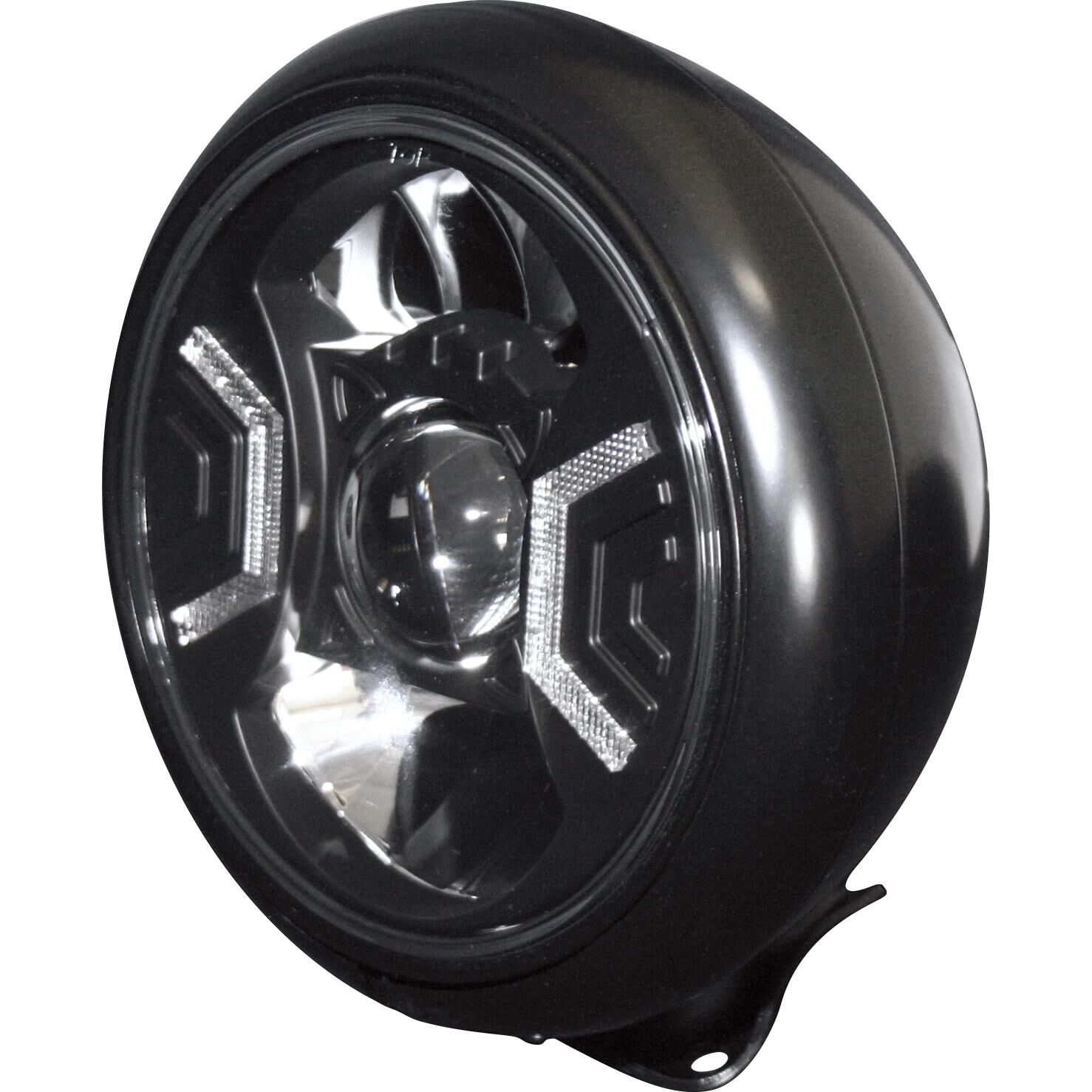 Highsider LED Hauptscheinwerfer 210mm HD-Style Typ2 schwarz von Highsider