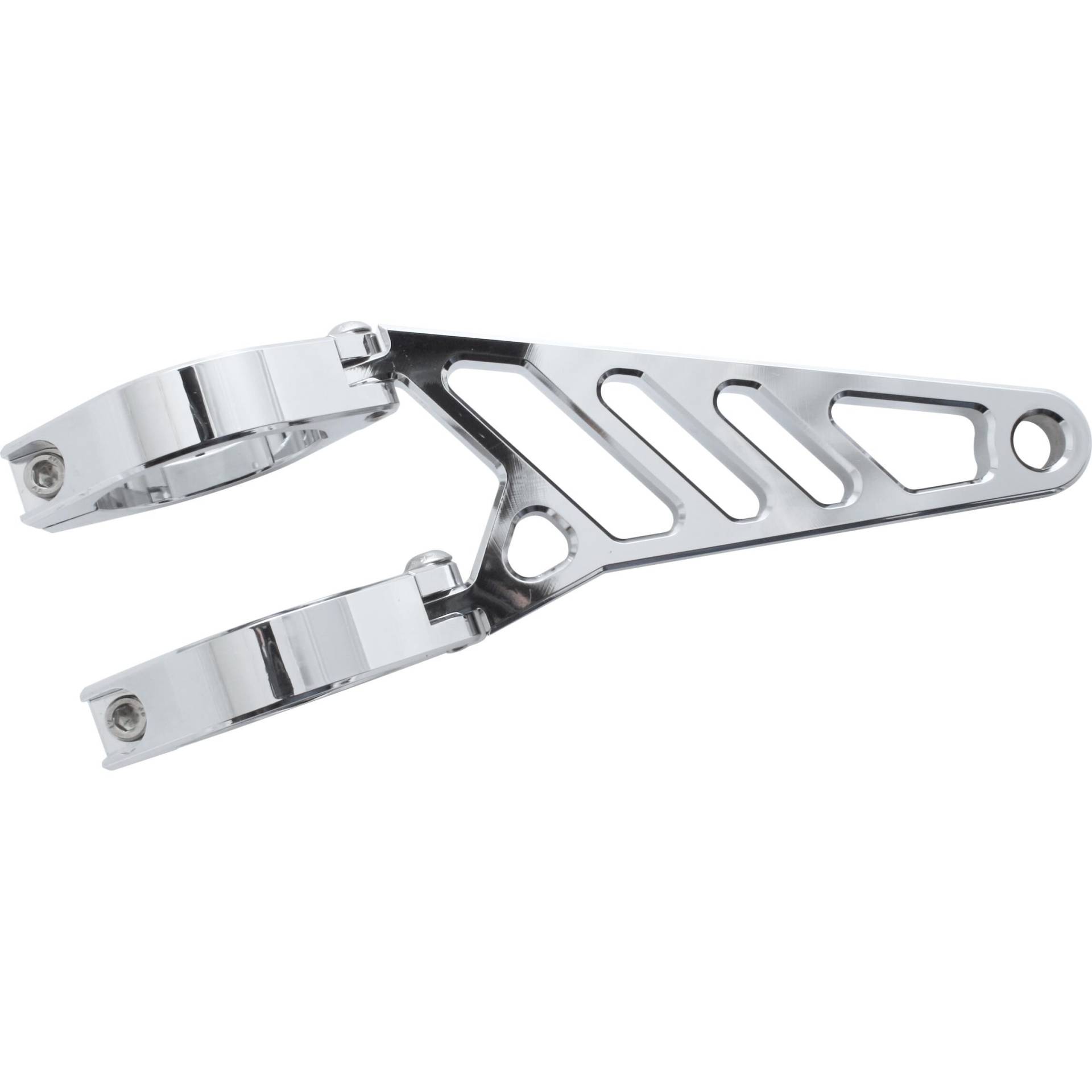 Highsider Lampenhalter Alu Vario lang für 38-41 mm Gabel chrom von Highsider