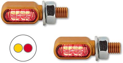 Highsider Little Bronx, LED 3in1 Rückleuchte/Blinker - Gold von Highsider