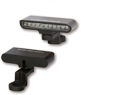 Highsider Stripe, LED Blinker m. Spiegelhalter - Schwarz Klar von Highsider