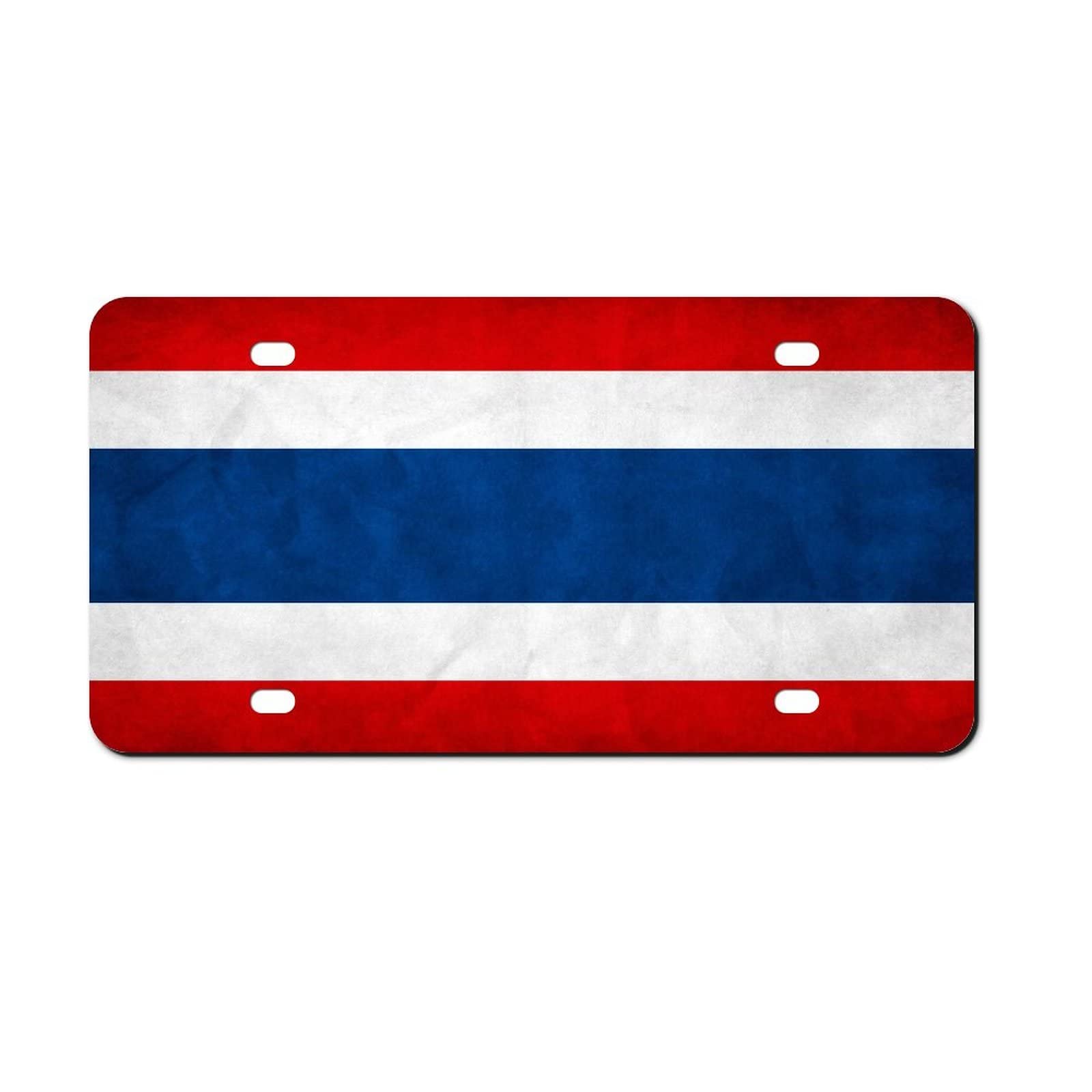 Higoss Nummernschild Thailand Flagge Nummernschild Rahmen, Front Aluminium Metall Nummernschild Auto Auto Tag, Dekorative Neuheit Nummernschild Abdeckung Rahmen 15,2 x 30,5 cm von Higoss