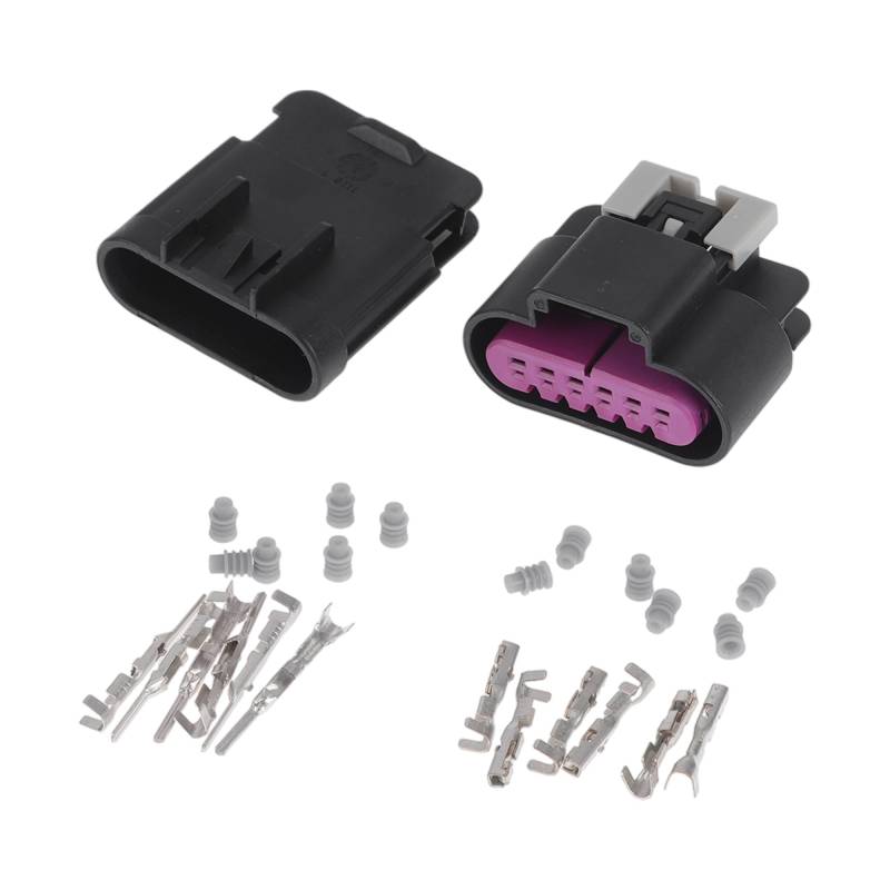 Hihaha 6 Pins Nr. 88988944 Elektrischer Terminalstecker für Cadillac/Innere männliche und weibliche Drahtstecker/Wasserdicht 1,5mm Serie / 1 Set Schwarz. von Hihaha