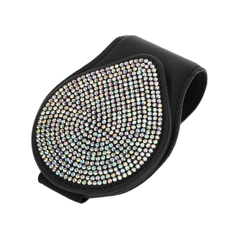 Hihaha Auto-Sonnenblende Sonnenbrillenhalter Stilvoll Magnetisch für Auto SUV LKW/Strapazierfähiger Visier-Organizer aus PU-Leder / 1 STK. Bunte Faux-Diamant von Hihaha