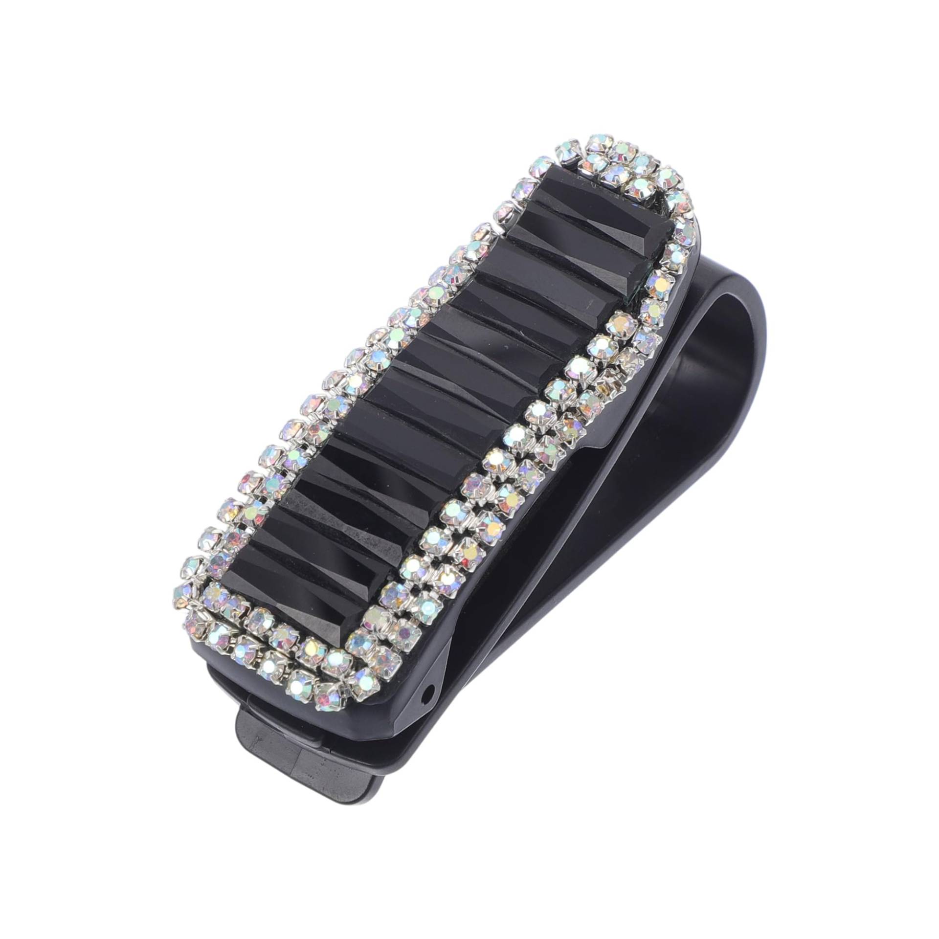 Hihaha Auto-Sonnenbrillenclip Universaler Sonnenblenden Brillenhalter Clip ABS Schwarz 6,5x2,5cm 1 Stück von Hihaha