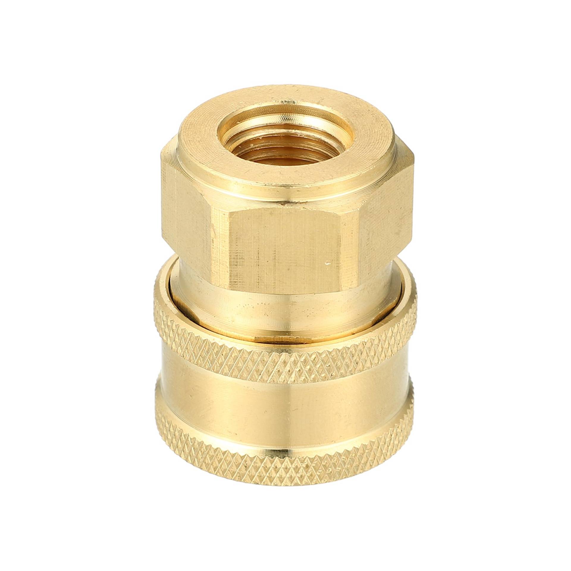 Hihaha Hochdruckreiniger-Kupplung/Äußere weibliche Waschpistolen-Adapter Universal für Autos/Robustes Messing 1/4" NPT / 1 Stück Kupferton von Hihaha