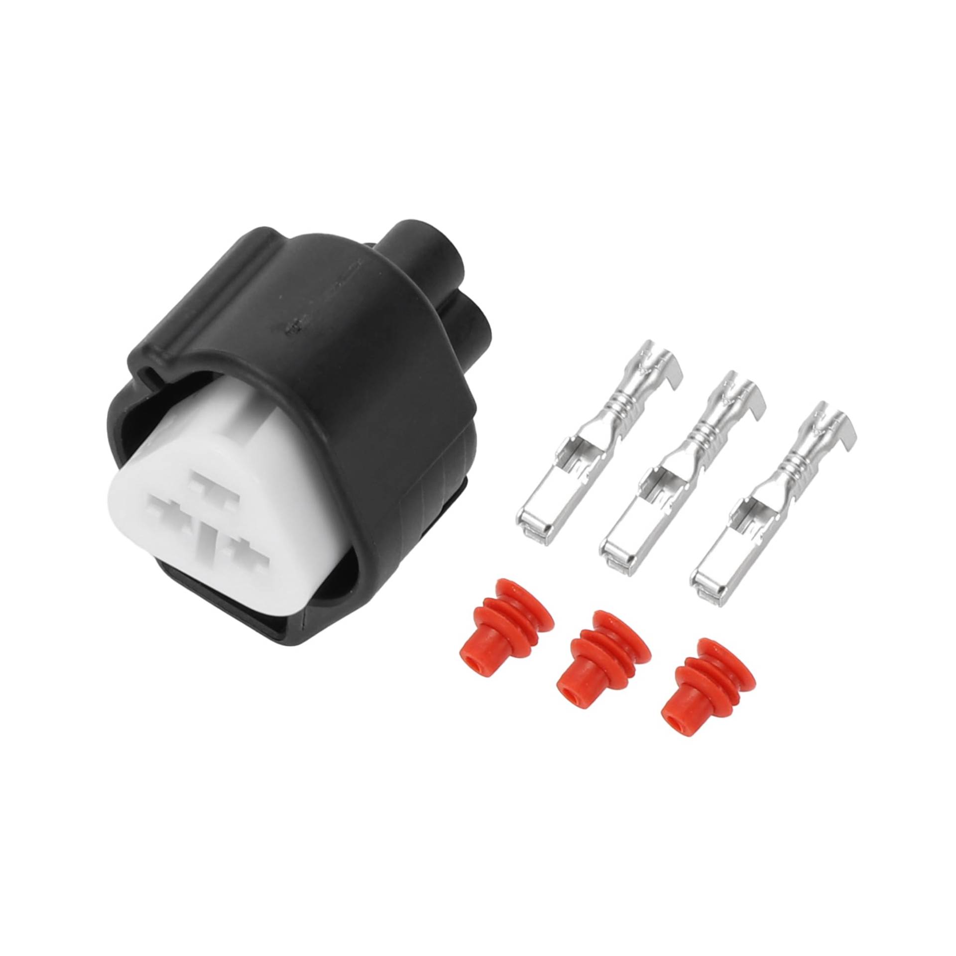 Hihaha Kein. 9098011016 Scheinwerfer Nebelscheinwerfer Stecker Stecker für Toyota/Innere weibliche Drahtanschlussstecker/Wasserdichter Kunststoff 2,2 mm Serie / 1 Satz Grau 3 Pin von Hihaha