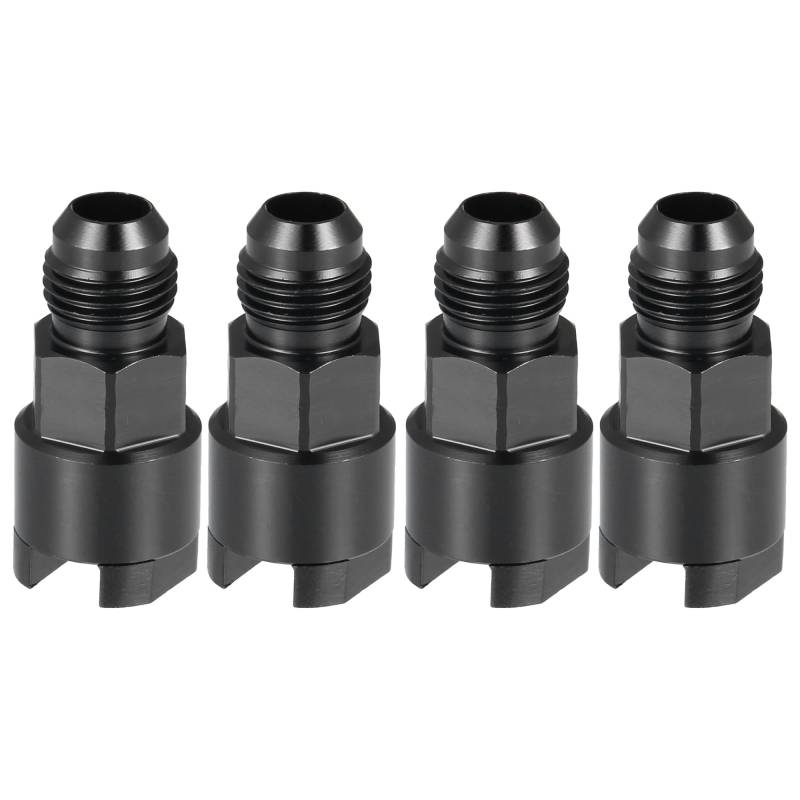 Hihaha Kraftstoffadapter/für Autos/Robust 6AN männlich zu 5/16" / 4 Stück Schwarz von Hihaha