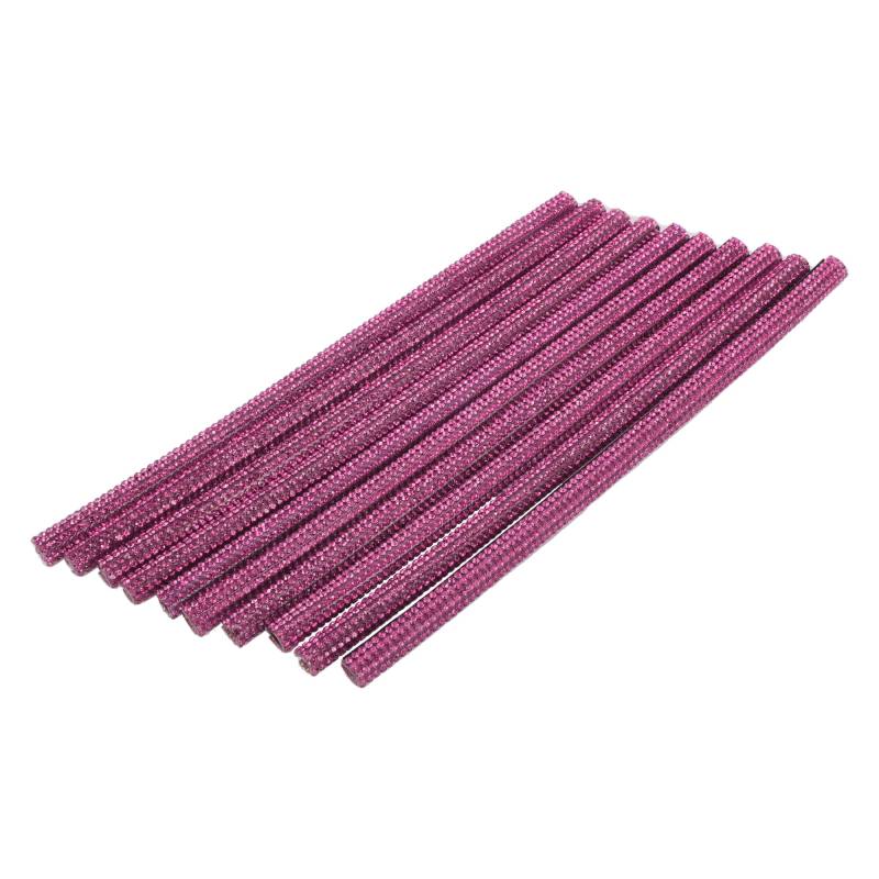 Hihaha Luftauslass Dekorationsstreifen/für alle geraden Luftauslässe für Auto-Innenraum Luftauslass Dekorationsstreifen/strapazierfähiges PVC, Strasssteine / 10 Stück Pink von Hihaha