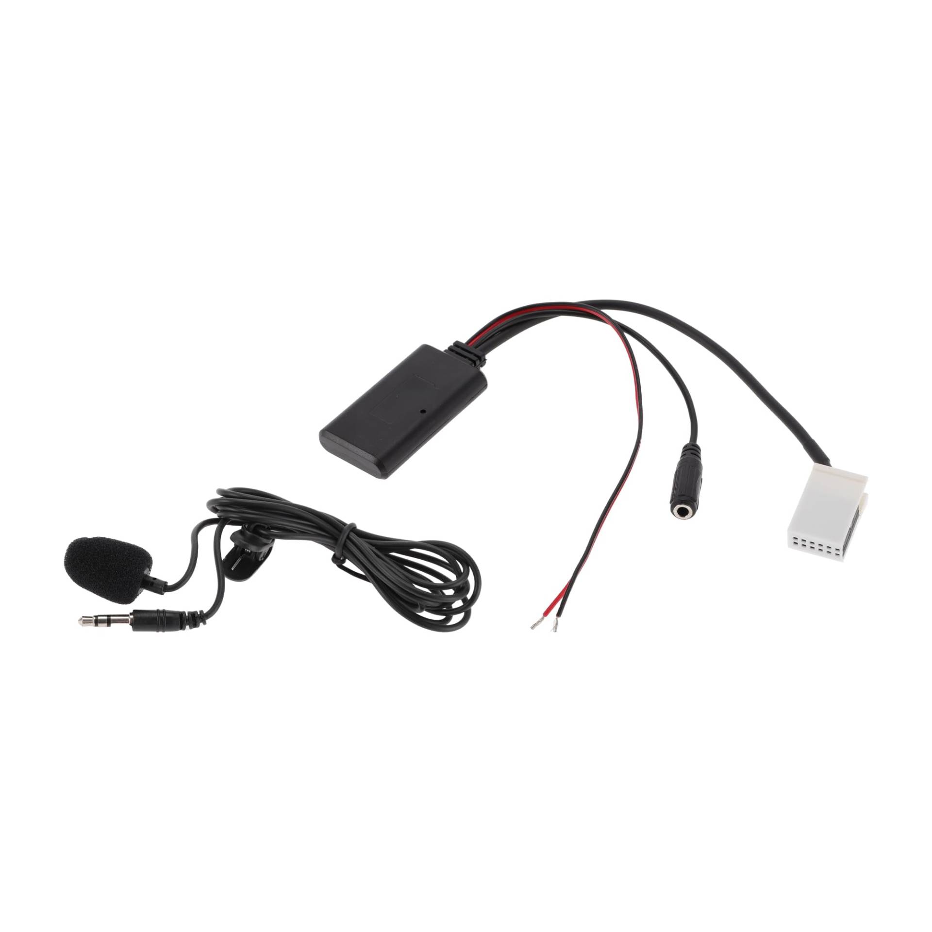 Hihaha Stereo Radio Harness mit Mikrofon Freisprecheinrichtung für Volkswagen Passat 2006 Bluetooth AUX Adapter Musik Kabel Bequem 17.5cm 1 Set Schwarz von Hihaha