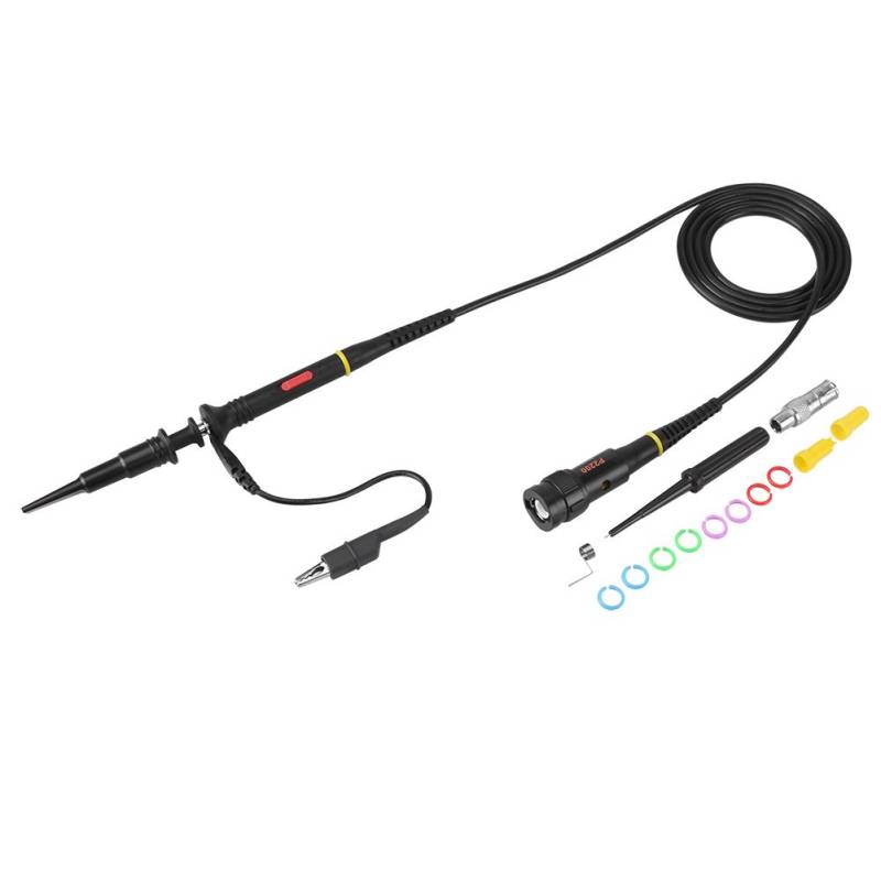 200 Mhz Oszilloskop Probe Clip Scope Test BNC Ende Sonde P2200 10X / 1X Schwarz mit Adjust Tool Kits von Hilitand