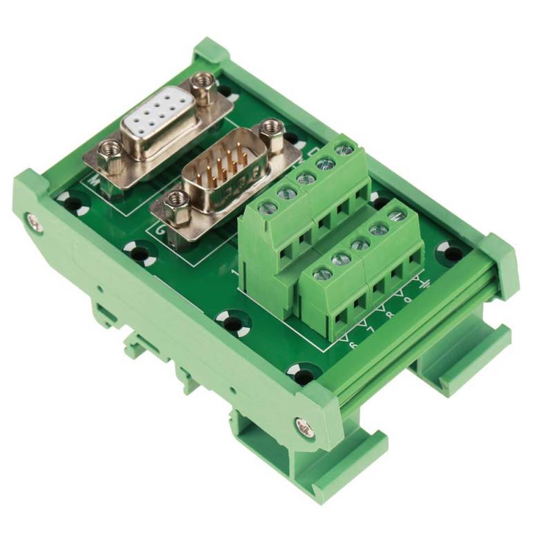 DB9 Breakout Board, DB9-MG6 DIN-Schienenmontage-Schnittstellenmodul Stecker/Buchse Breakout Board von Hilitand