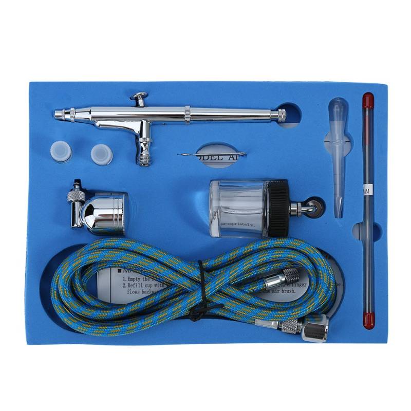 JP - 134 k Dual Action Airbrush Kit 0,2 mm / 0,3 mm / 0,5 mm Nadelspritzpistole Malen mit Dual-Action-Trigger-Steuerung. von Hilitand