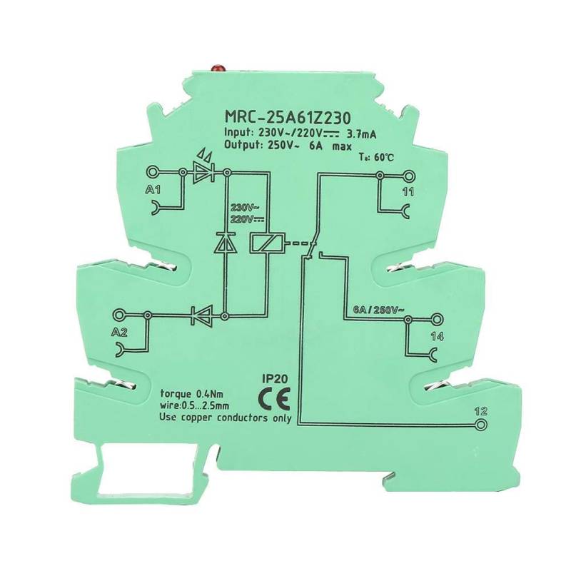 PLC-Relais für AC 230V / DC 220V Ultradünnes Schnittstellenmodul für elektromagnetischen Kontakt von Hilitand