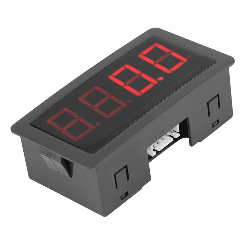 Tachometer, digital, 4 Ziffern, LED-Display + NPN-Näherungssensor zur Messung von Temperatur, Druck, physikalische Mengen (rot/blau) (rot) von Hilitand