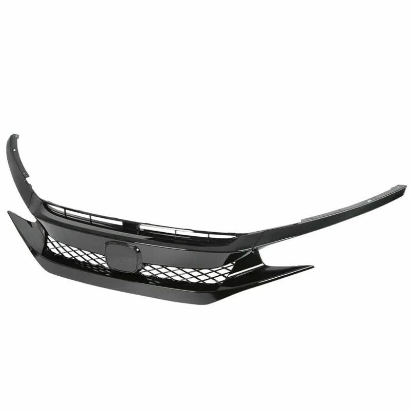 Sport Frontgrill FÜR Civic FÜR Coupe FÜR Limousine EX 2019-2021 Type-R Stil GLÄNZEND SCHWARZ MESH FRONTGRILL Front Stoßstange Grille Auto Teile Sport Kühlergrill von Himwqfuh