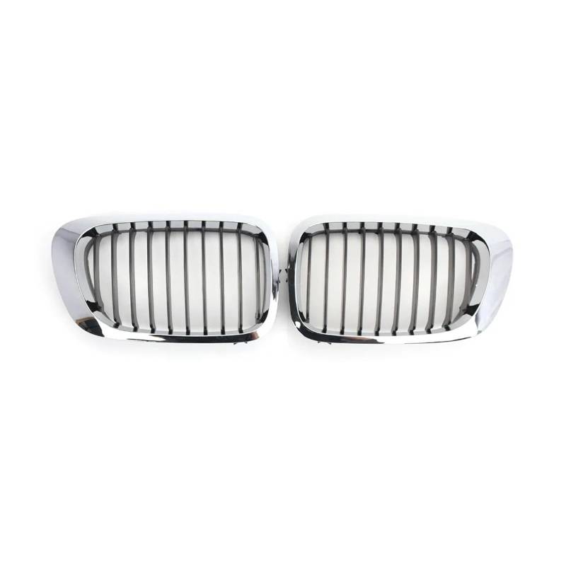 Sport Frontgrill Für 3 Für Serie E46 Für M3 Für Coupe Für Cabrio 1999–2002 Vor LCI 2-Türer-Gitter 2 Stück Silber Chrom Und Schwarz Frontstoßstangen-Nierengrill Sport Kühlergrill von Himwqfuh