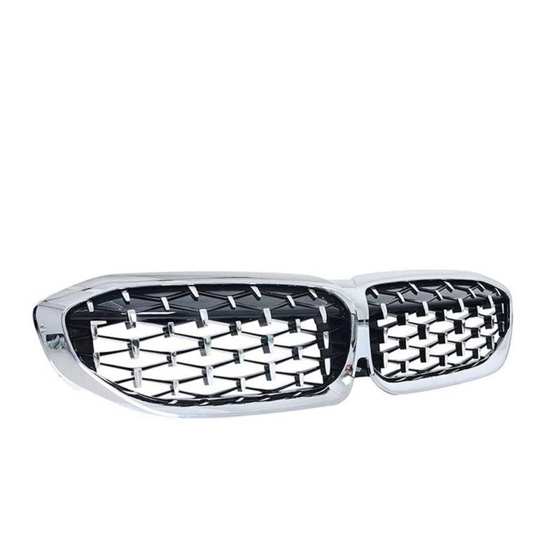 Sport Frontgrill Für 3er-Serie G20 G21 G28 2019–2021 Meteor-Stil Autozubehör 1 Paar Frontgrill Diamant-Nierengitter Renngrills Sport Kühlergrill(All Silver) von Himwqfuh