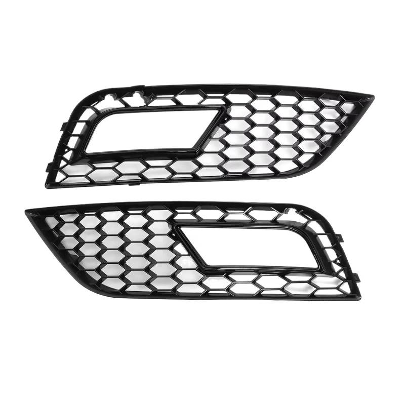 Sport Frontgrill Für A4 B8.5 2013-2016 Honeycomb Mesh Nebelscheinwerfergitter RS4 Style Racing Grillabdeckung 1 Paar Auto Frontstoßstange Nebelscheinwerfergitter Sport Kühlergrill(Glossy Black) von Himwqfuh