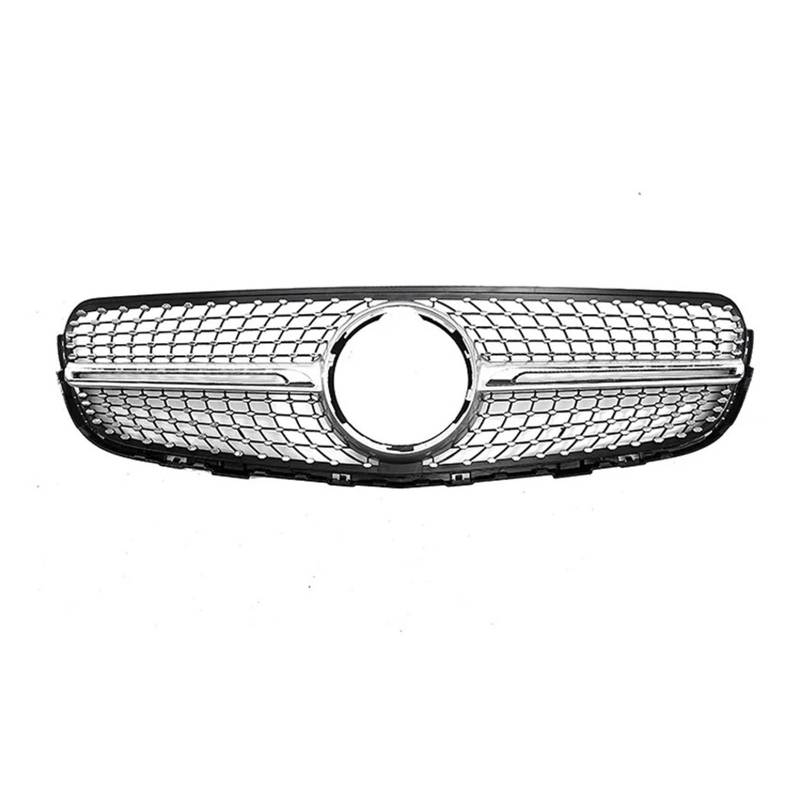 Sport Frontgrill Für Benz Für GLC-Klasse X253 2015-2019 Für GLC250 Für GLC300 Für GLC350e Fronteinlassgitter Racing-Stoßstangengrill Diamond Style Racing Grill Sport Kühlergrill(Diamond Silvery) von Himwqfuh