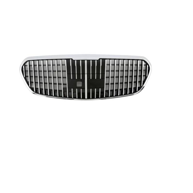 Sport Frontgrill Für Benz W223 Für S-Klasse 2021 Schwarz Grill OE Stil Vorne Racing Facelift Grille Oberen Grill Sport Kühlergrill(1With Camera Hole) von Himwqfuh