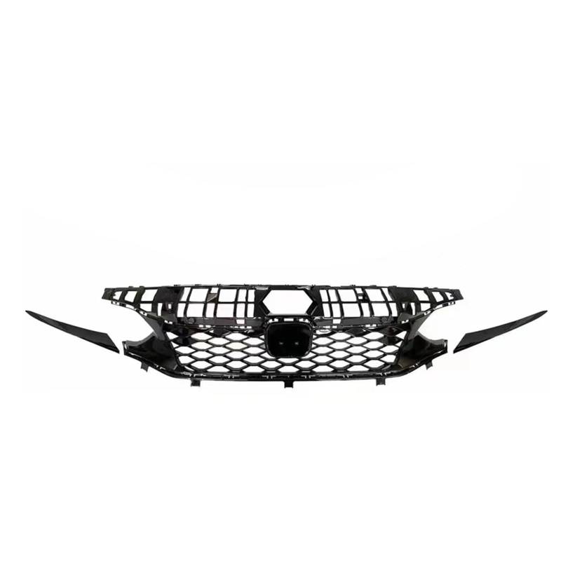 Sport Frontgrill Für Civic 11. Für Fließheck Für Nur 2022 2023 2024 Für Typ Für R Stil Frontgrill Racing Grill Mesh Grid Oberen Stoßstange Haube Abdeckung Trim Sport Kühlergrill(Without Sensor Hole) von Himwqfuh