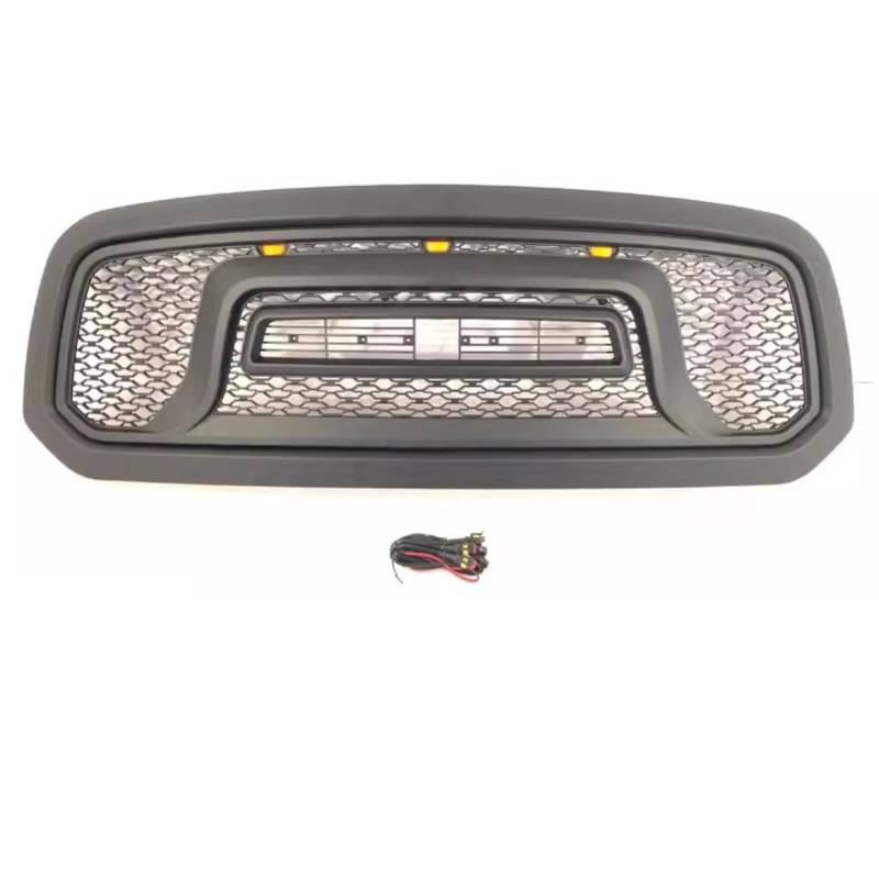 Sport Frontgrill Für Dodge Für RAM1500 2014-2018 Geändert Stil Net Auto Zubehör Körper Kit Vorderen Grill Mit Lampe Chrom Grill Gitter Kühler Sport Kühlergrill(Style1) von Himwqfuh