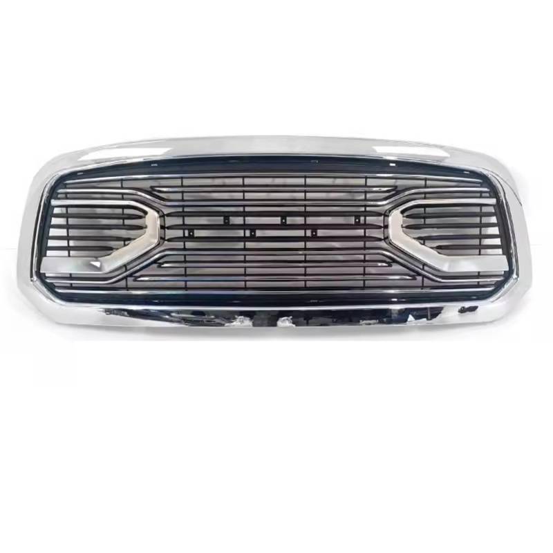 Sport Frontgrill Für Dodge Für RAM1500 2014-2018 Geändert Stil Net Auto Zubehör Körper Kit Vorderen Grill Mit Lampe Chrom Grill Gitter Kühler Sport Kühlergrill(Style3) von Himwqfuh