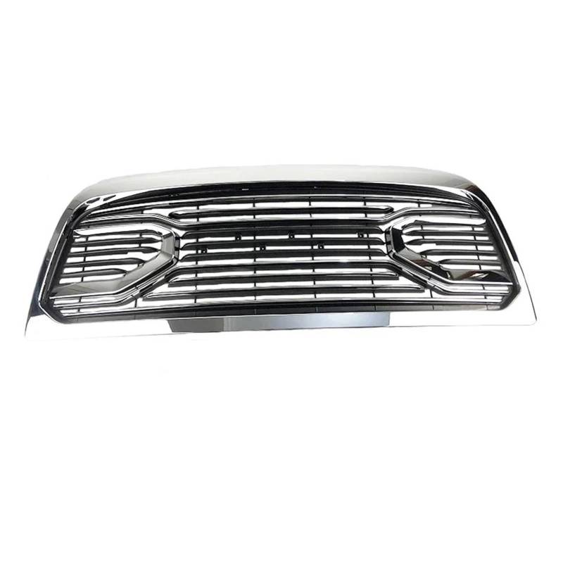 Sport Frontgrill Für Dodge Für Ram 2500 2010 2011 2012-2018 Mesh Racing Grille Frontschürze Grille Auto Außen Trim Teile Off-Road Grille Geeignet Sport Kühlergrill(Chrome with Letter) von Himwqfuh