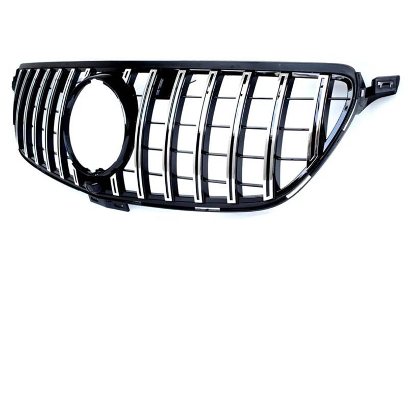 Sport Frontgrill Für GLE Für Klasse C292 W292 Für Coupe 2015-2019 Nicht Für GLE63 Für AMG Schwarz Silber Ersatz Frontstoßstange Für GTR Grille Sport Kühlergrill(Silver) von Himwqfuh