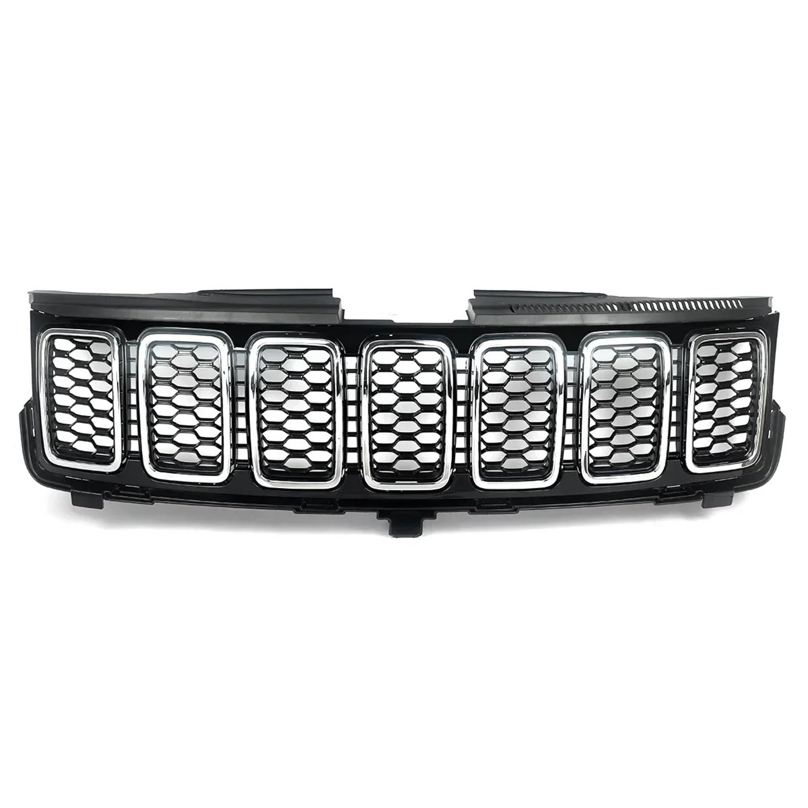 Sport Frontgrill Für Jeep Für Grand Für Cherokee WW2 WW 2017-2020 Kühlergrill Grill Front Grill Sport Kühlergrill(Chrome Black) von Himwqfuh