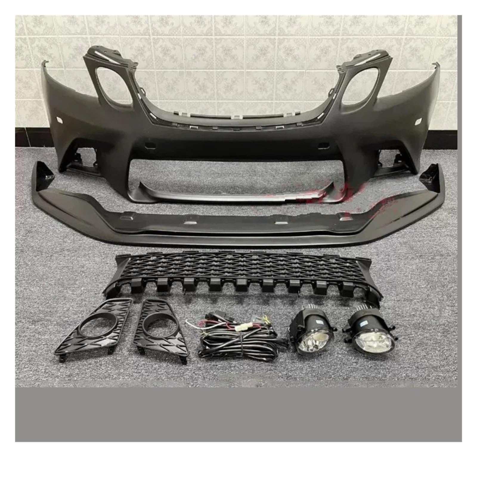 Sport Frontgrill Für Lexus GS300 GS350 GS430 Modifiziertes Auto-Körper-Kit Surround-Frontstoßstangengrill Vorne Schaufel Nebelscheinwerfer Sport Kühlergrill von Himwqfuh