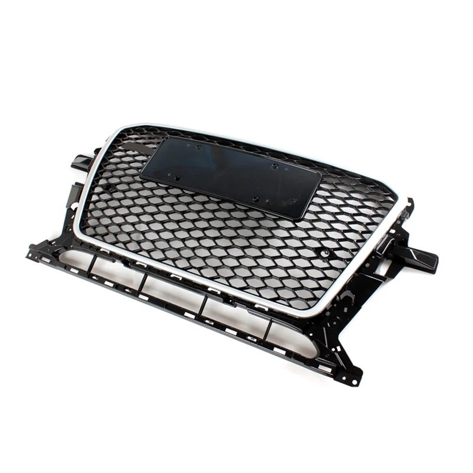 Sport Frontgrill Für Q5 SQ5 Für Sline 2013-2015 Front Racing Grill Sport Honeycomb Mesh Guard Nicht Fit RSQ5 Sport Kühlergrill(Chrome Frame) von Himwqfuh