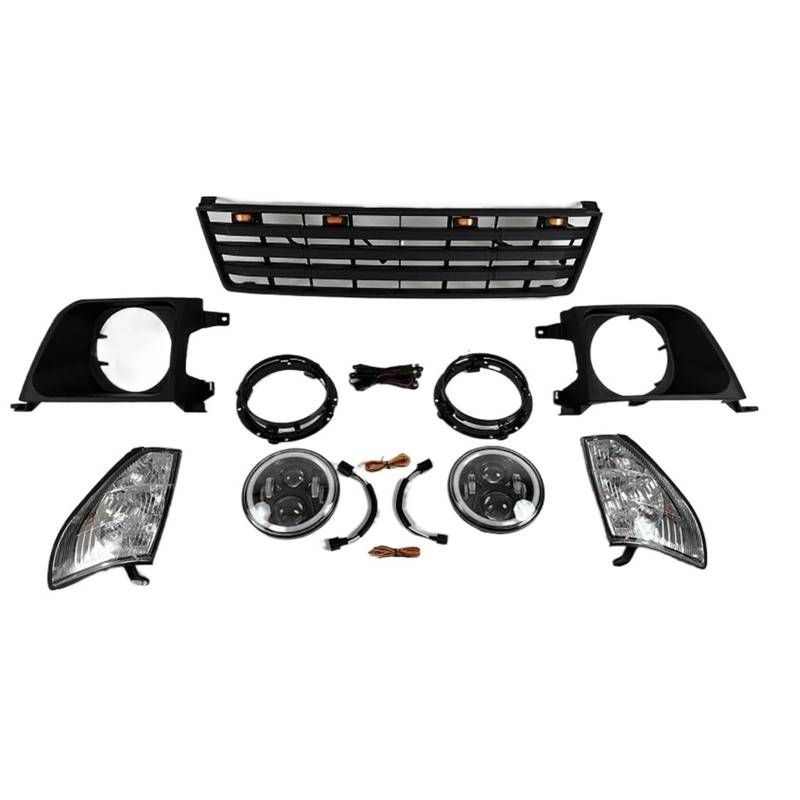 Sport Frontgrill Für Toyota Für Land Für Cruiser Für Prado LC90 LC95 2700 3400 1996-2002 Auto Styling Außen Trim Front Stoßstange Grille Kühlergrill Sport Kühlergrill(5) von Himwqfuh