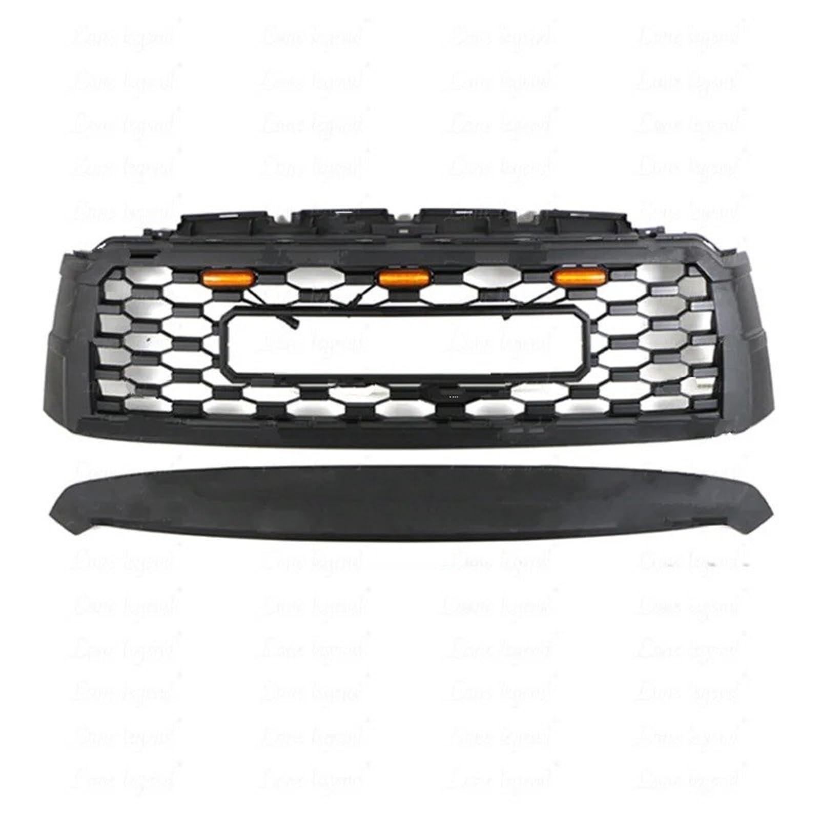 Sport Frontgrill Für Toyota Für Sequoia 2019-2021 Auto Anterior Reticulum Frontschürze Grille Geändert Zubehör Racing Grill Sport Kühlergrill(with Lights) von Himwqfuh