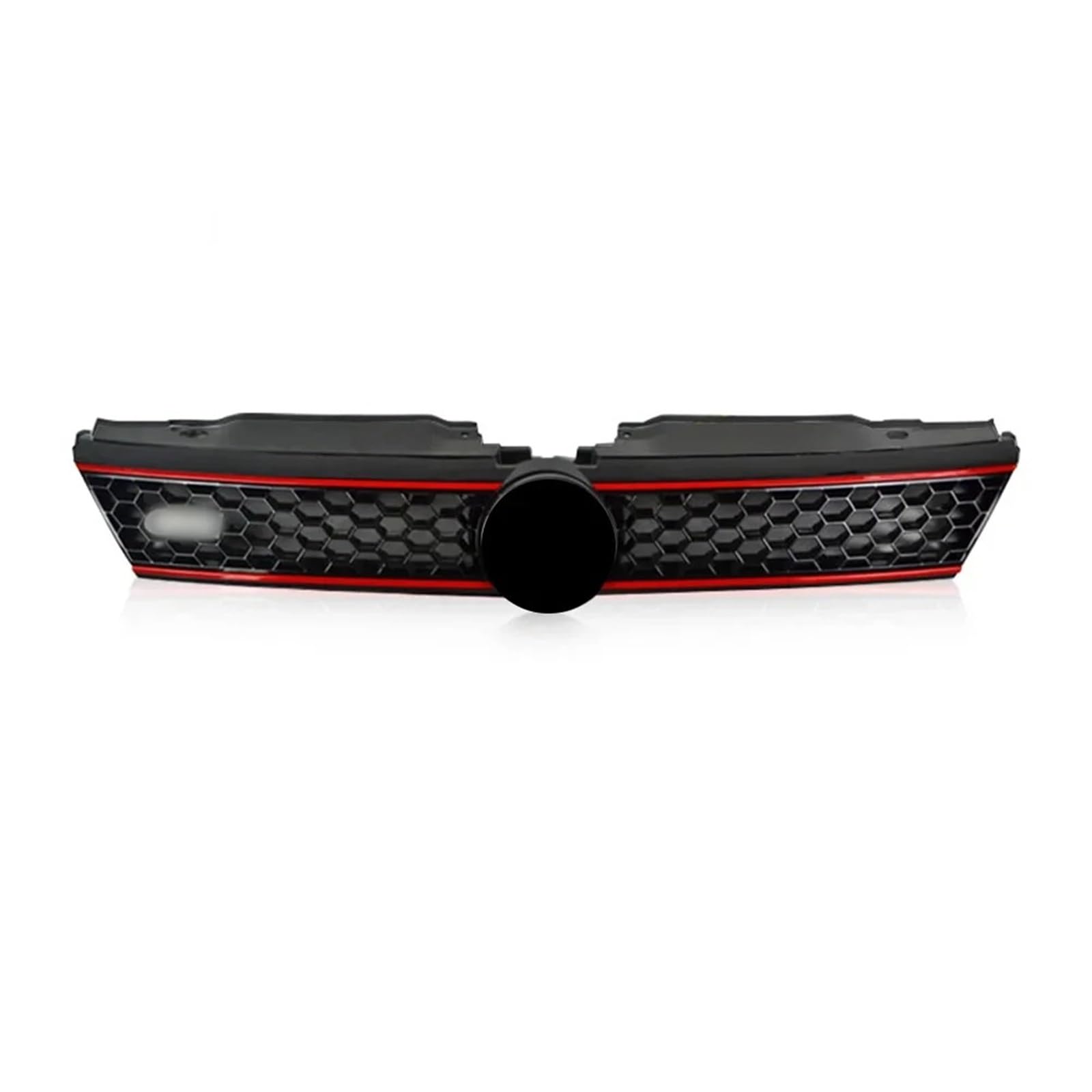 Sport Frontgrill Für VW Für Jetta MK6 Für GLI 2012 2013 2014 Auto Vorderen Stoßfänger Mitte Honeycomb Grill Vent Grille Abdeckung Auto Zubehör Sport Kühlergrill(Red Line) von Himwqfuh