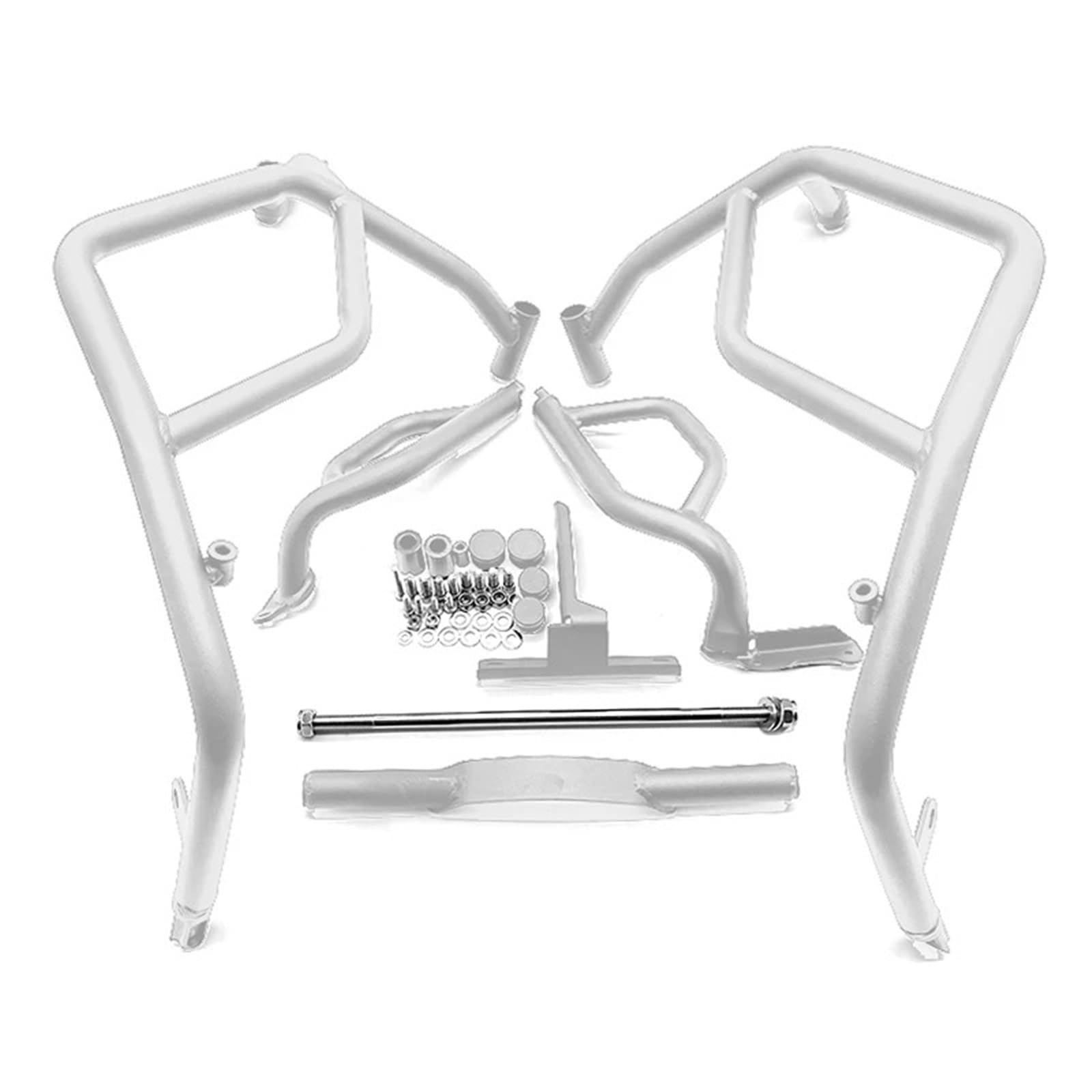 Sturzbügel Für Ducati Für Wüste-X 2022-2024 304 Edelstahl Motorschutz Autobahn Crash Bar Motorrad Stoßfänger Rahmenschutz Motorschutzbügel(White) von Himwqfuh