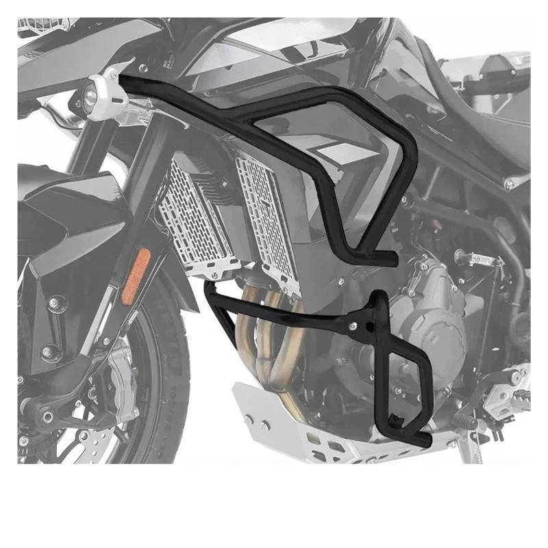 Sturzbügel Für Triumph Für Tiger 850 900 GT Edelstahl Obere Untere Stoßfänger Motorschutzschutz -Crash -Riegel -Motorrad -Zugriffe Motorschutzbügel(Black Upper Lower) von Himwqfuh