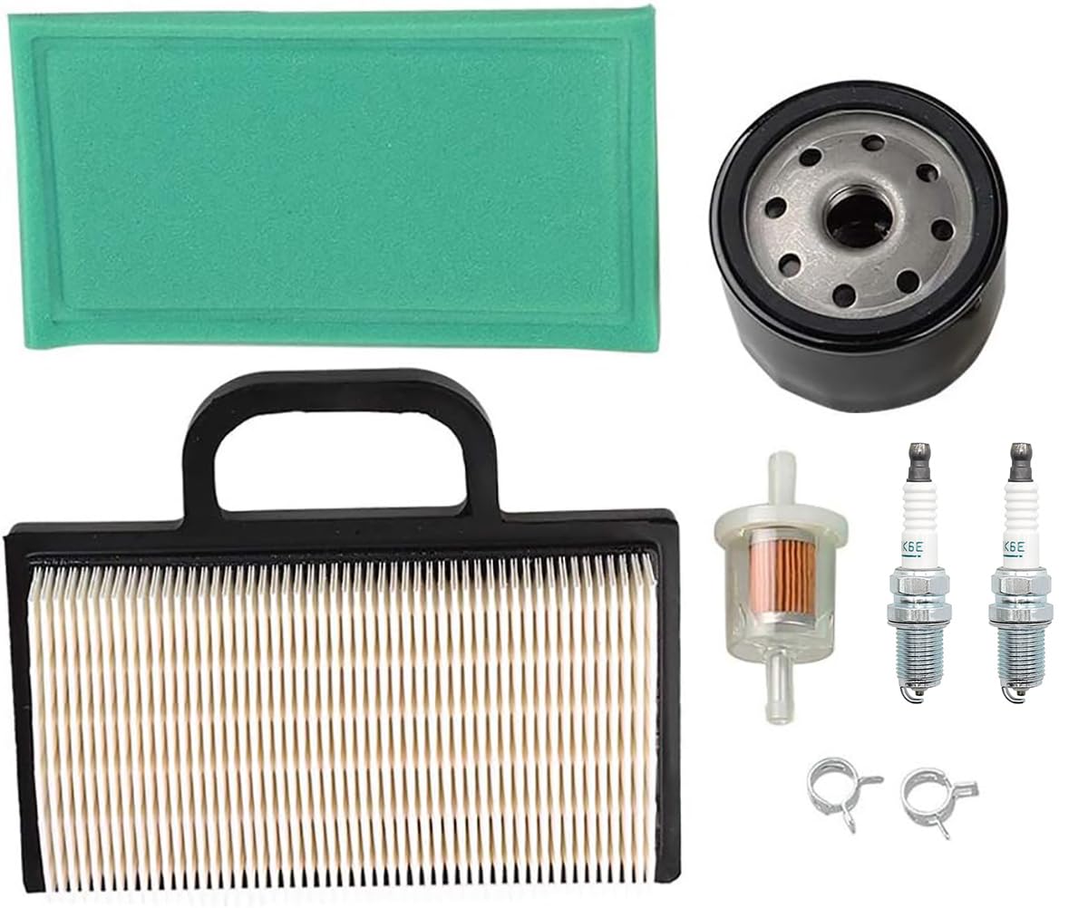 Hippotech 698754 273638 Luftfilter 691035 Kraftstofffilter 696854 Ölfilter Zündkerze für B & S Intek Extended Life Serie V-Twin 18-26 PS Rasenmäher von Hippotech