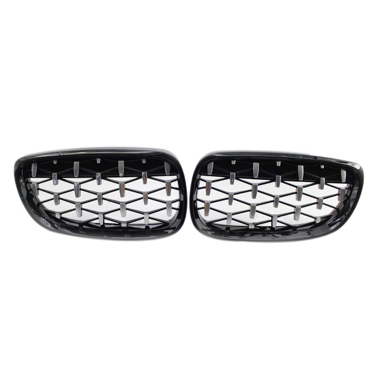 Histos Front Nieren Grill, Front Haube Diamant Grill Meteor Grill FüR 3 Serie E92 E93 Coupé 2006-2010 Glanz Schwarz + Chrom von Histos