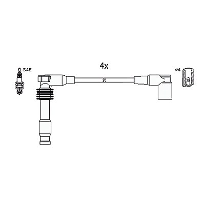 Hitachi Zündkabelsatz [Hersteller-Nr. 134759] für Chevrolet, Gm Korea, Opel von Hitachi