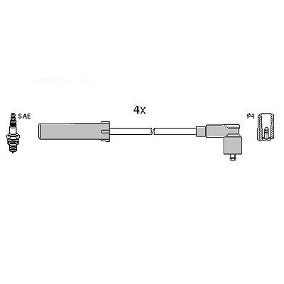 Hitachi Zündkabelsatz [Hersteller-Nr. 134980] für Dacia, Renault von Hitachi