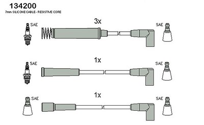 Hitachi Zündleitungssatz [Hersteller-Nr. 134200] von Hitachi