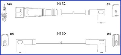 Hitachi Zündleitungssatz [Hersteller-Nr. 134715] für Audi, VW von Hitachi