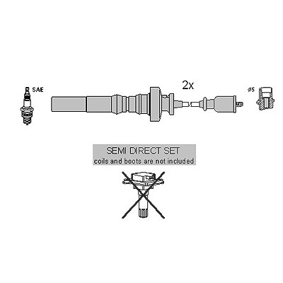 Hitachi Zündleitungssatz [Hersteller-Nr. 134619] für Mitsubishi von Hitachi