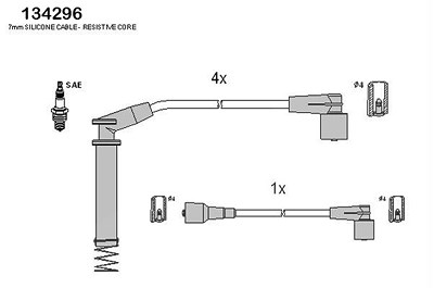 Hitachi Zündleitungssatz [Hersteller-Nr. 134296] für Opel von Hitachi