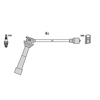 Hitachi Zündleitungssatz [Hersteller-Nr. 134374] für Suzuki von Hitachi