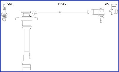 Hitachi Zündleitungssatz [Hersteller-Nr. 134130] für Toyota von Hitachi