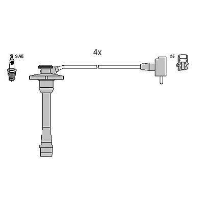 Hitachi Zündleitungssatz [Hersteller-Nr. 134132] für Toyota von Hitachi