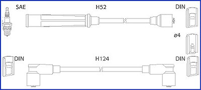 Hitachi Zündleitungssatz [Hersteller-Nr. 134391] für Volvo von Hitachi