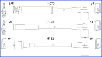 Zündleitungssatz Hitachi 134226 von Hitachi